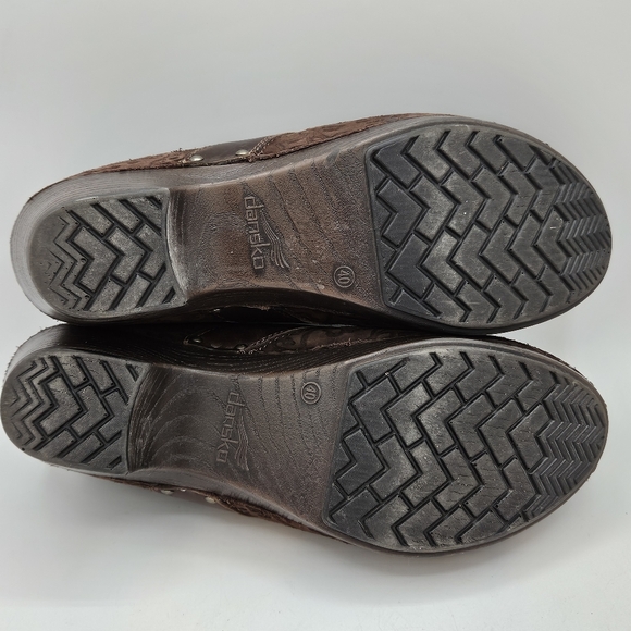 Dansko Prima brown suede leather clogs size 40 US size 9.5 / 10 - Picture 12 of 16